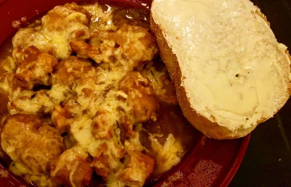Onion Chicken Au Gratin