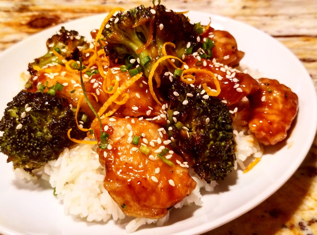 Orange Chicken (or tofu) with Original Everything Sauce